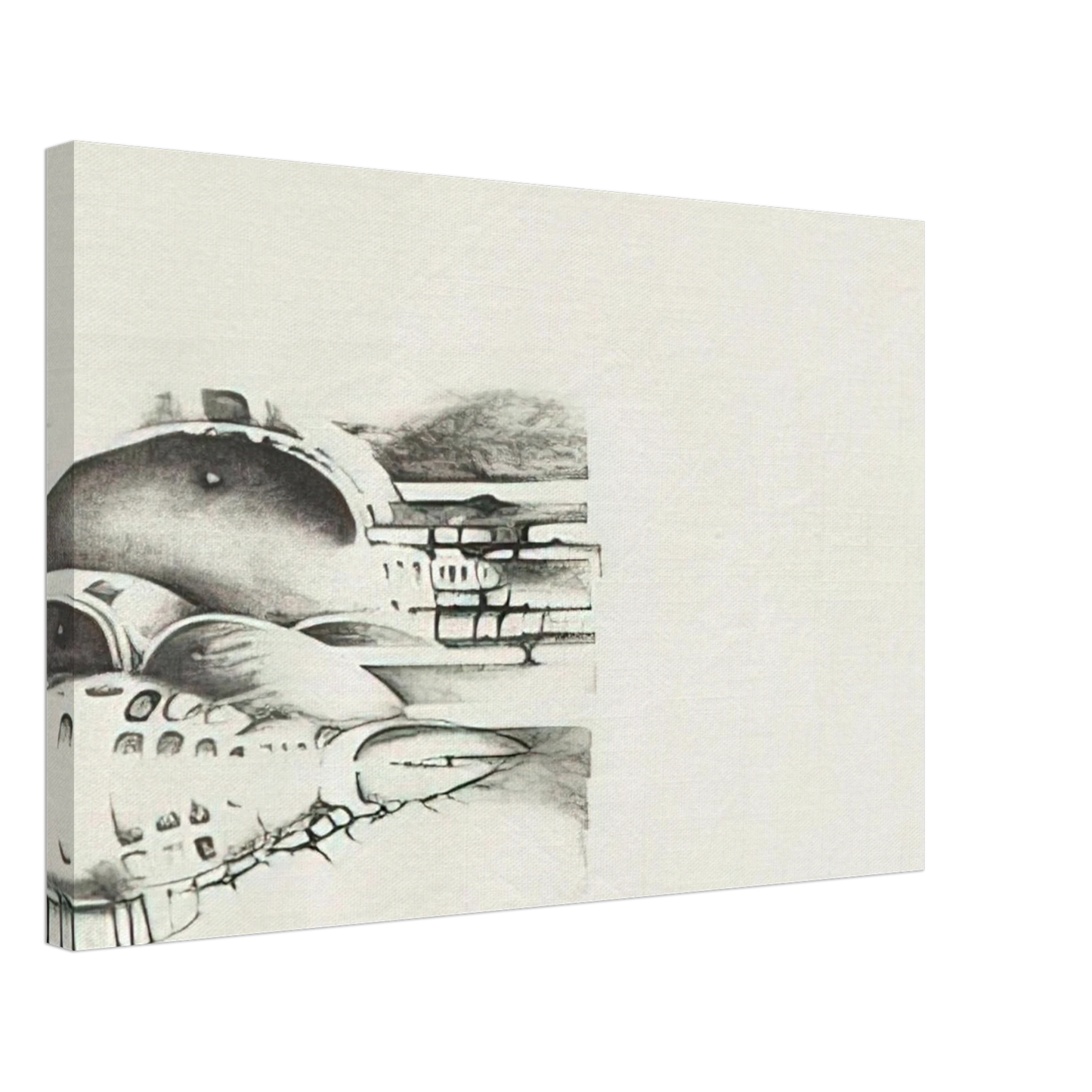 Lee Bontecou - THIRTEENTH STONE 1970 Canvas - 70x100 cm / 28x40 inches-canvas