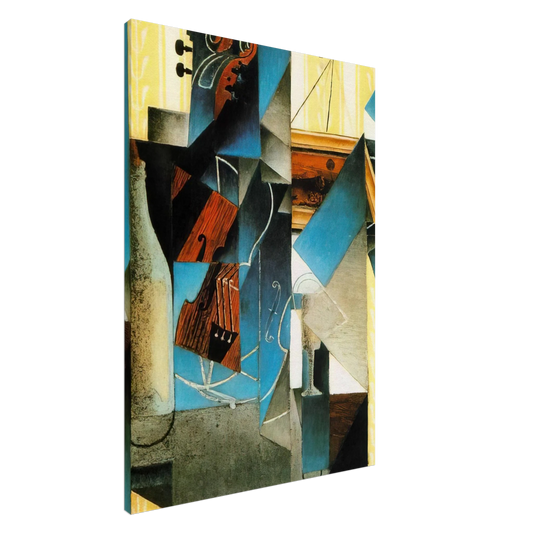 Juan Gris - VIOLIN AND PRINT 1913 Canvas - 20x30 cm / 8x12 inches-canvas