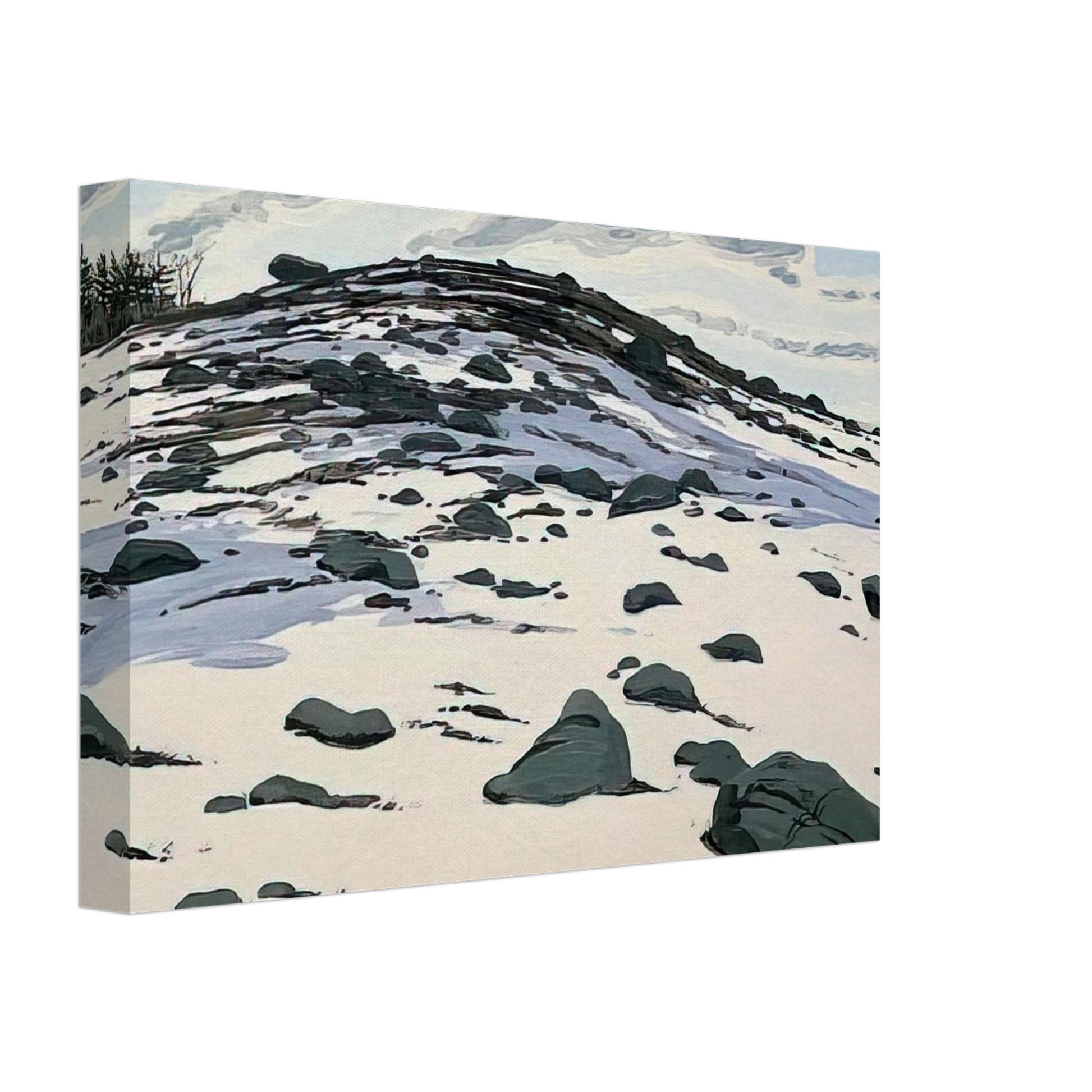 Neil Welliver - Shadow on Frankfort Barren - 1982 Canvas - 40x60 cm / 16x24 inches-canvas