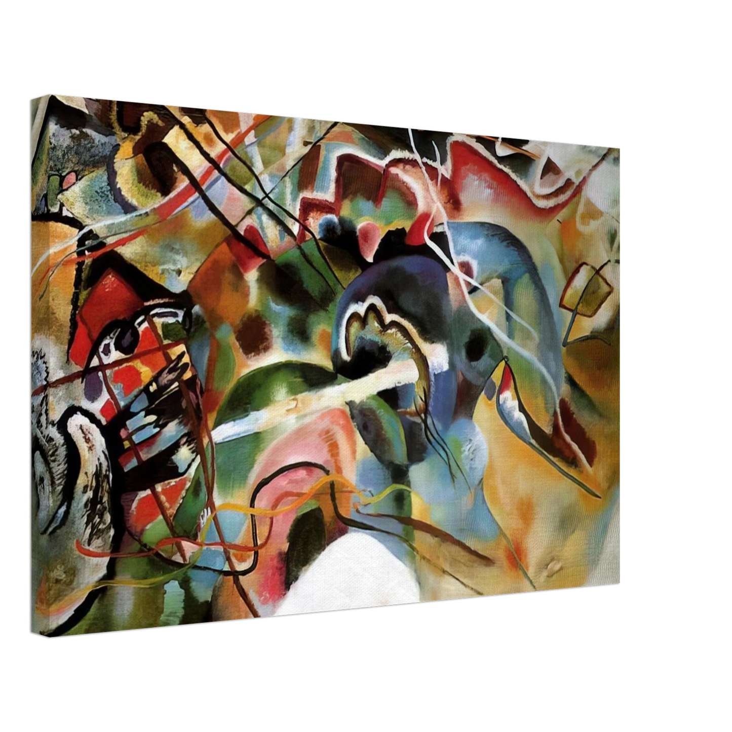 Wassily Kandinsky - PICTURE WITH A WHITE BORDER 1913 Canvas - 70x100 cm / 28x40 inches-canvas