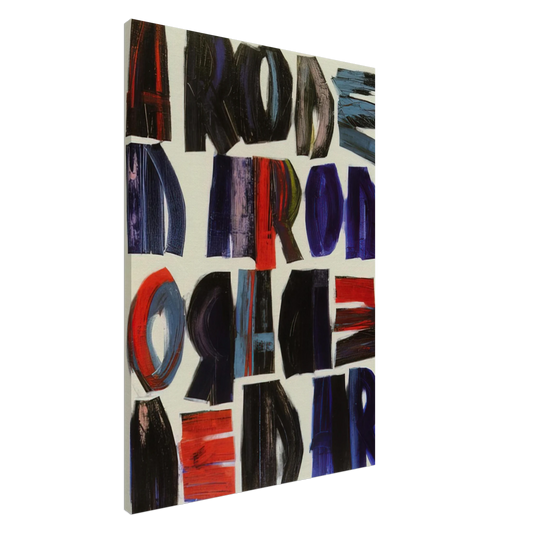 Joao Vieira - Uma rosa e - 1968 Canvas - 20x30 cm / 8x12 inches-canvas