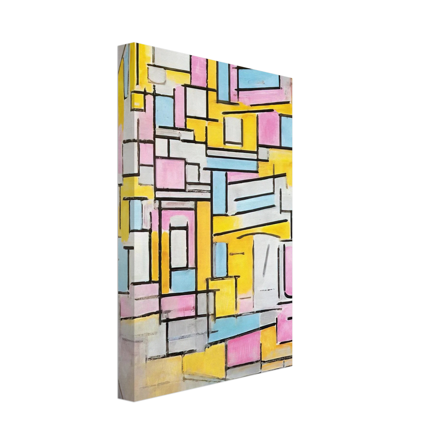 Piet Mondrian - Composition with Oval in Color Planes II Canvas - 70x100 cm / 28x40 inches-canvas