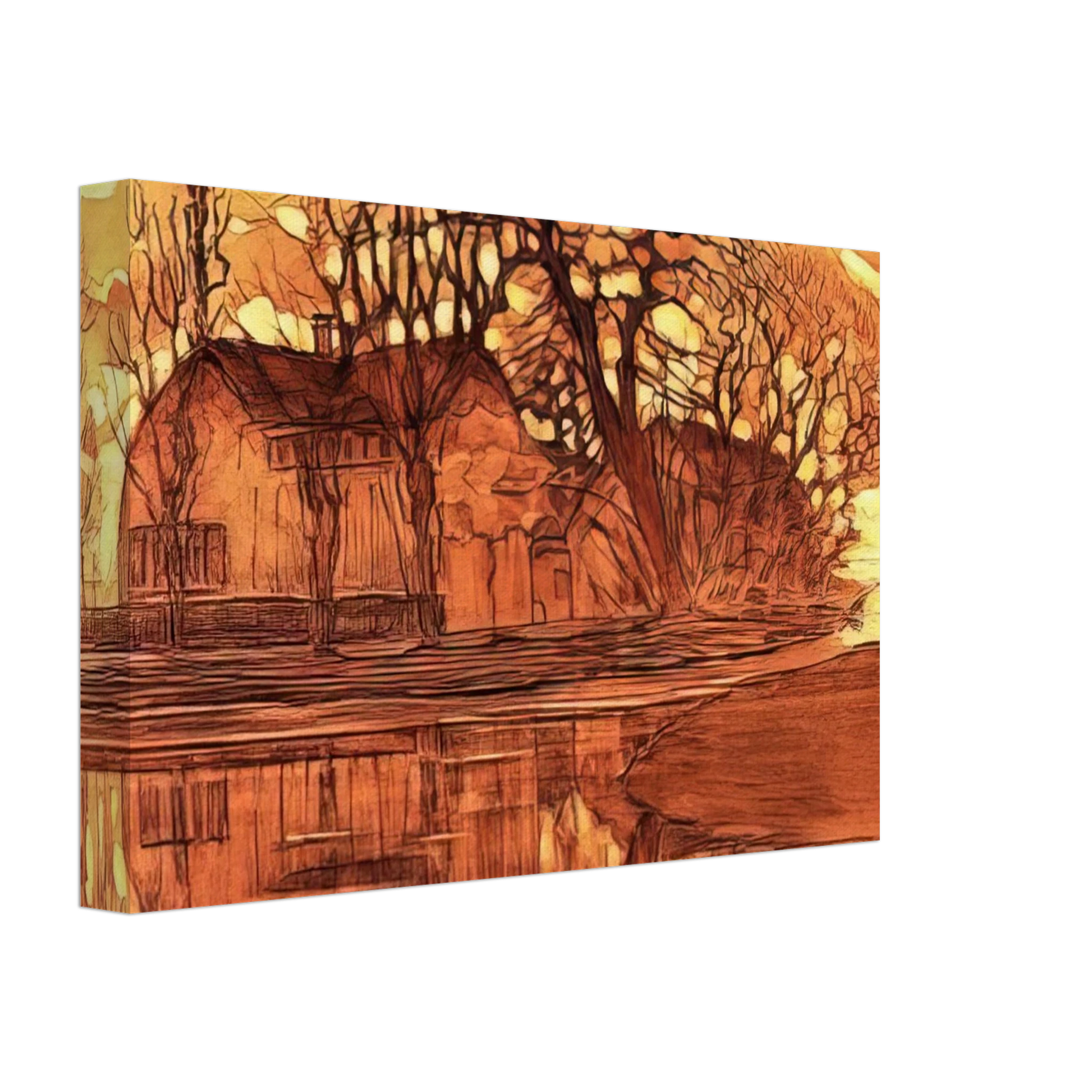 Piet Mondrian - Farm at Duivendrecht Canvas - 70x100 cm / 28x40 inches-canvas