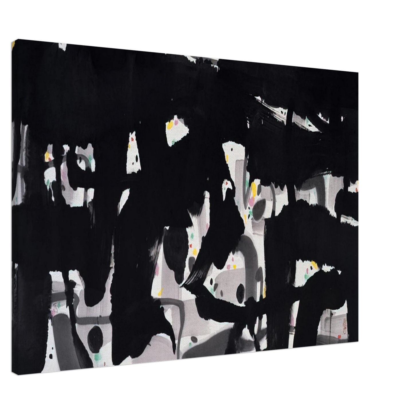 Wu Guanzhong - Alienation - 1992 Canvas - 20x30 cm / 8x12 inches-canvas