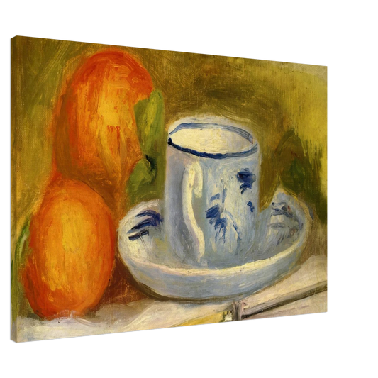 Pierre-Auguste Renoir - Cup and Oranges Canvas - 20x30 cm / 8x12 inches-canvas