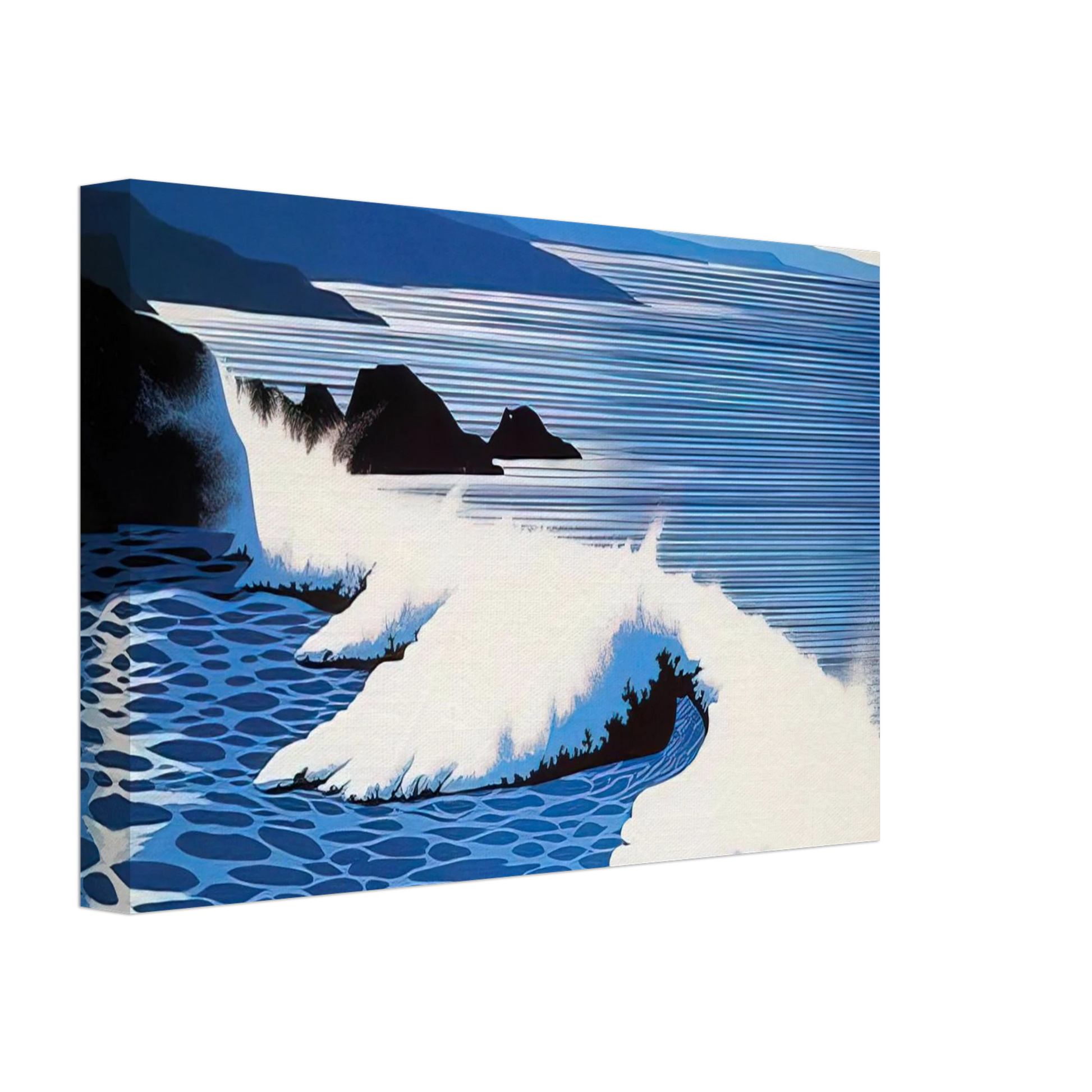 Eyvind Earle - The Wave Canvas - 70x100 cm / 28x40 inches-canvas