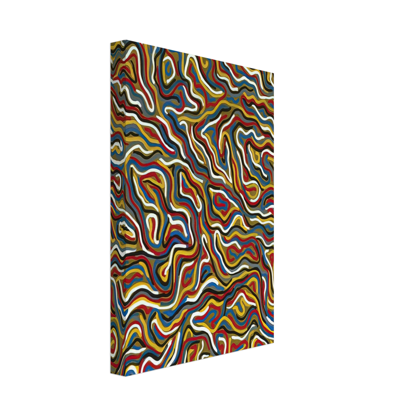 Sol LeWitt - Squiggly Brushstrokes Olive Canvas - 70x100 cm / 28x40 inches-canvas