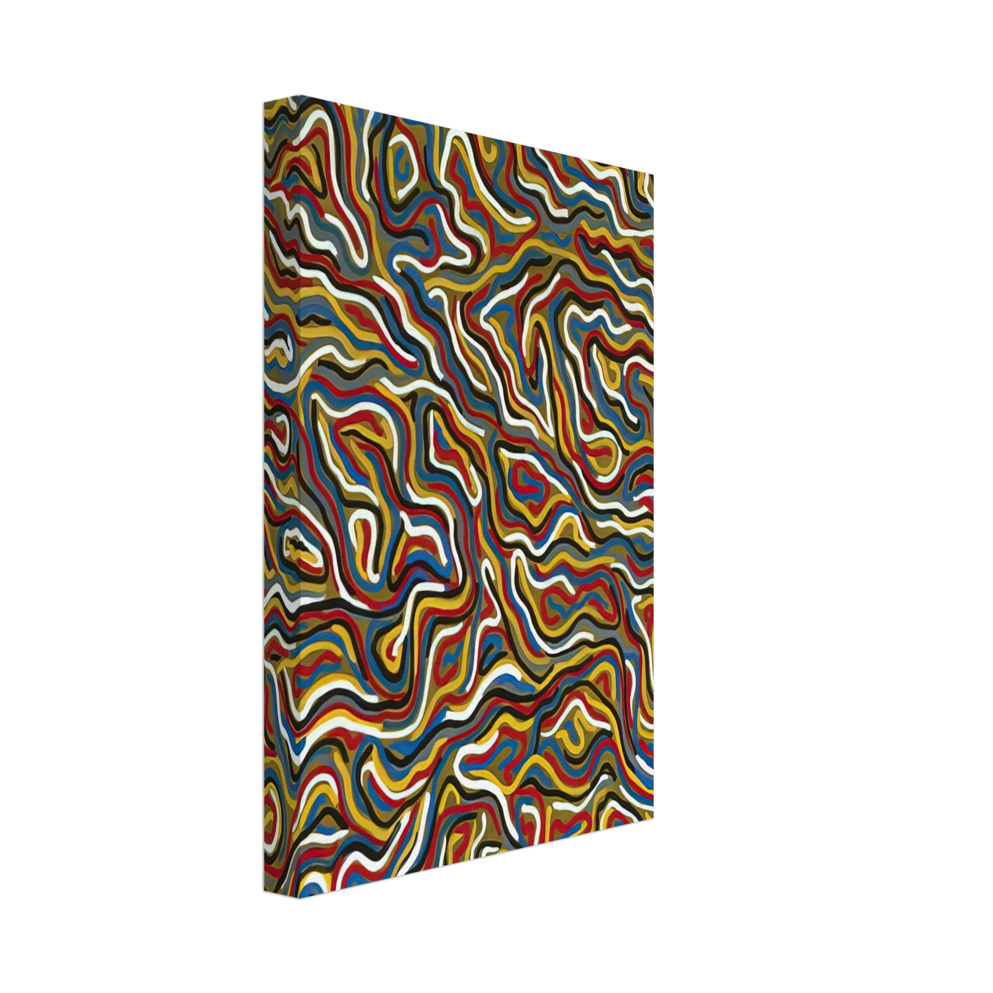 Sol LeWitt - Squiggly Brushstrokes Olive Canvas - 70x100 cm / 28x40 inches-canvas