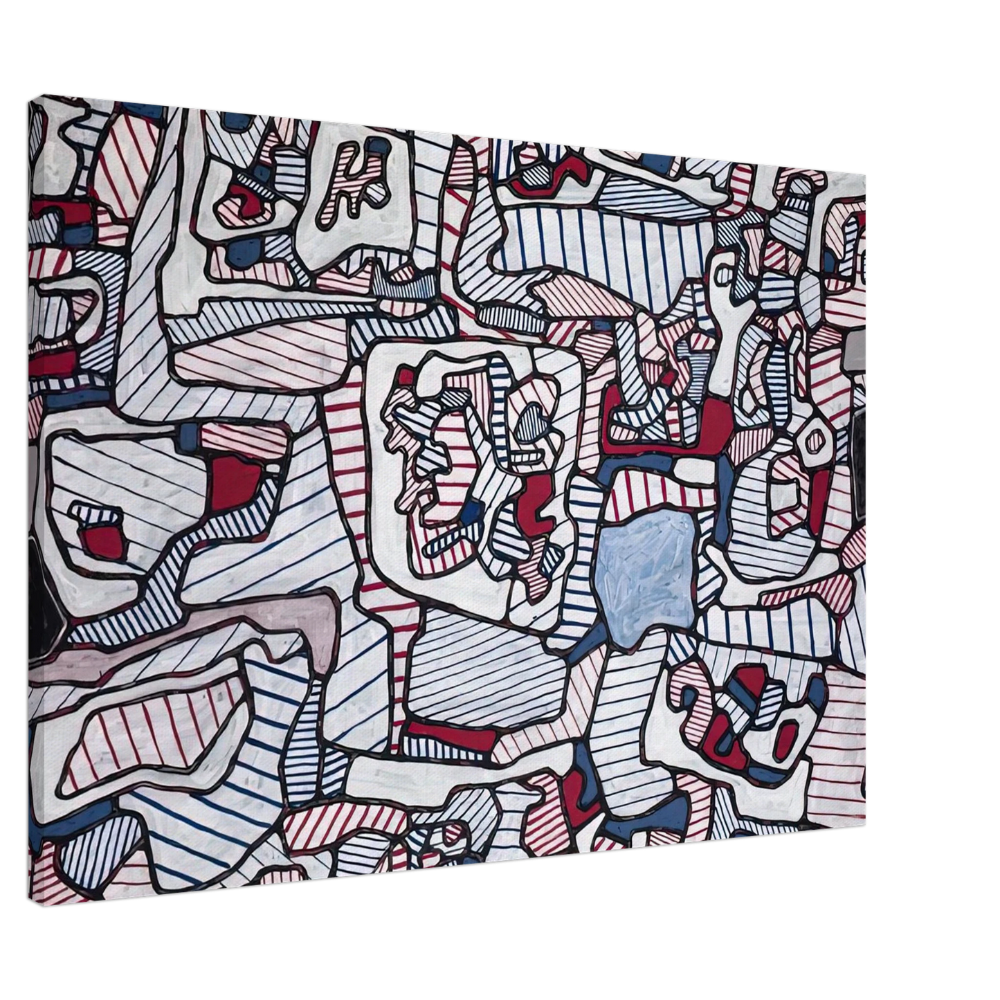 Jean Dubuffet - SITE INHABITED BY OBJECTS 1965 Canvas - 20x30 cm / 8x12 inches-canvas