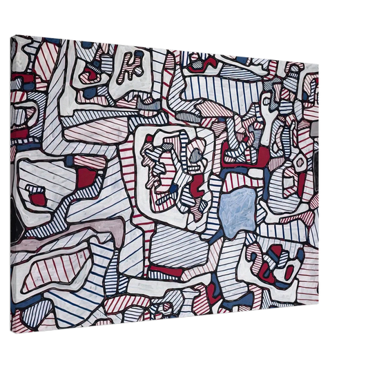 Jean Dubuffet - SITE INHABITED BY OBJECTS 1965 Canvas - 20x30 cm / 8x12 inches-canvas