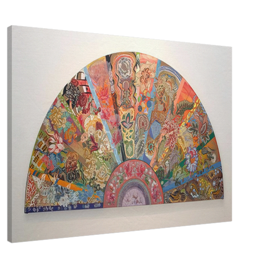 Miriam Schapiro - Pleasure Dome - 2003 Canvas - 20x30 cm / 8x12 inches-canvas