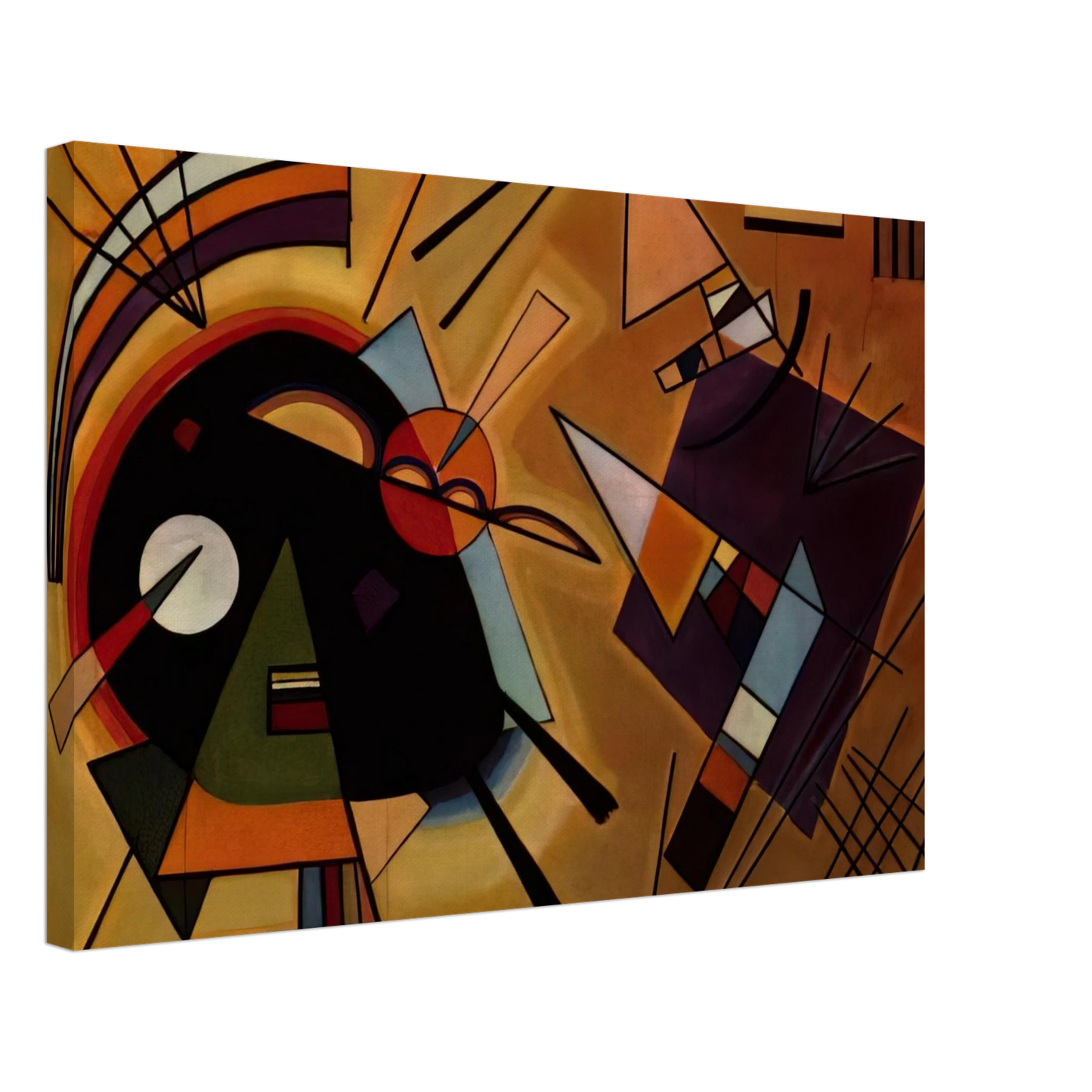 Wassily Kandinsky - BLACK AND VIOLET 1923 Canvas - 70x100 cm / 28x40 inches-canvas