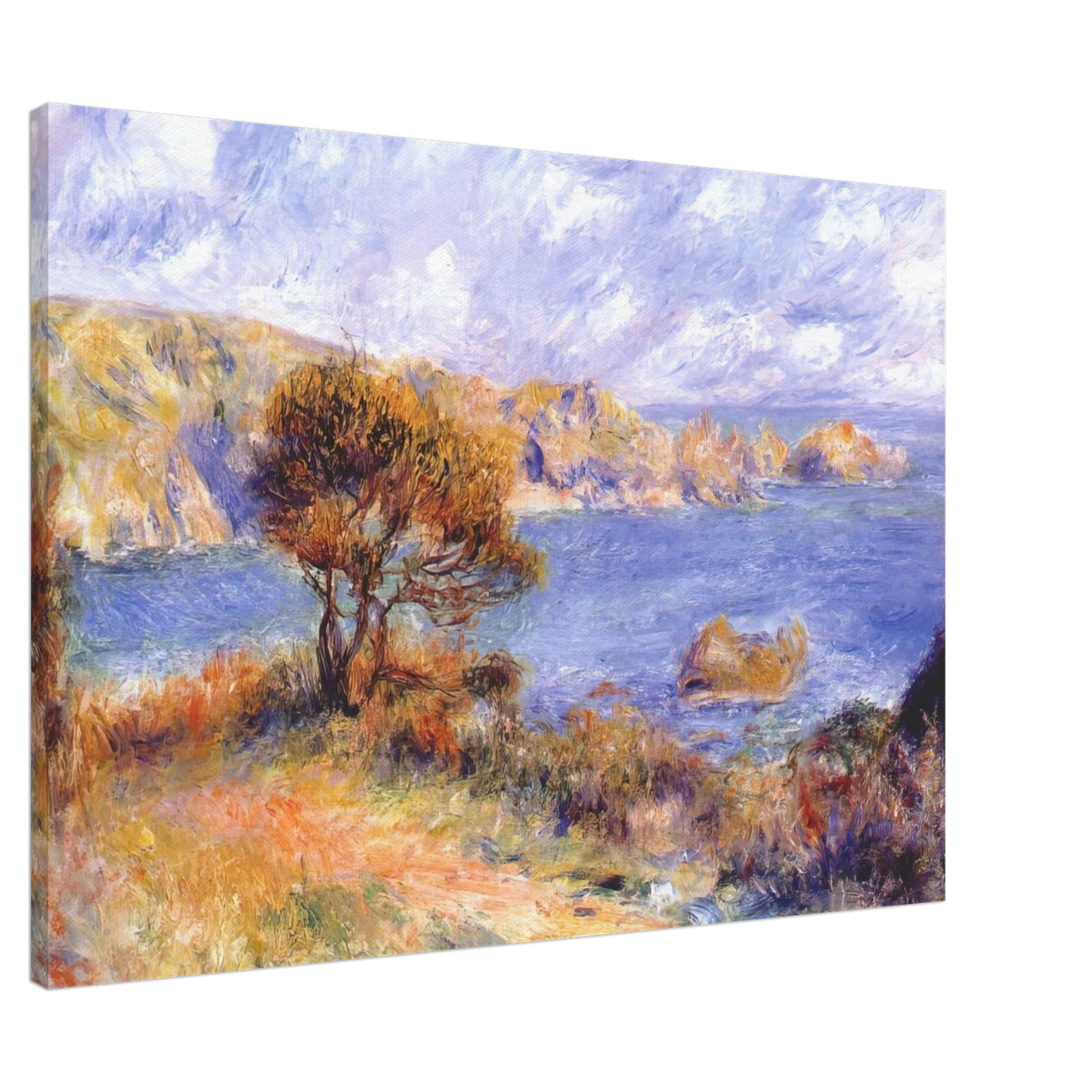 Pierre-Auguste Renoir - View at guernsey Canvas - 20x30 cm / 8x12 inches-canvas