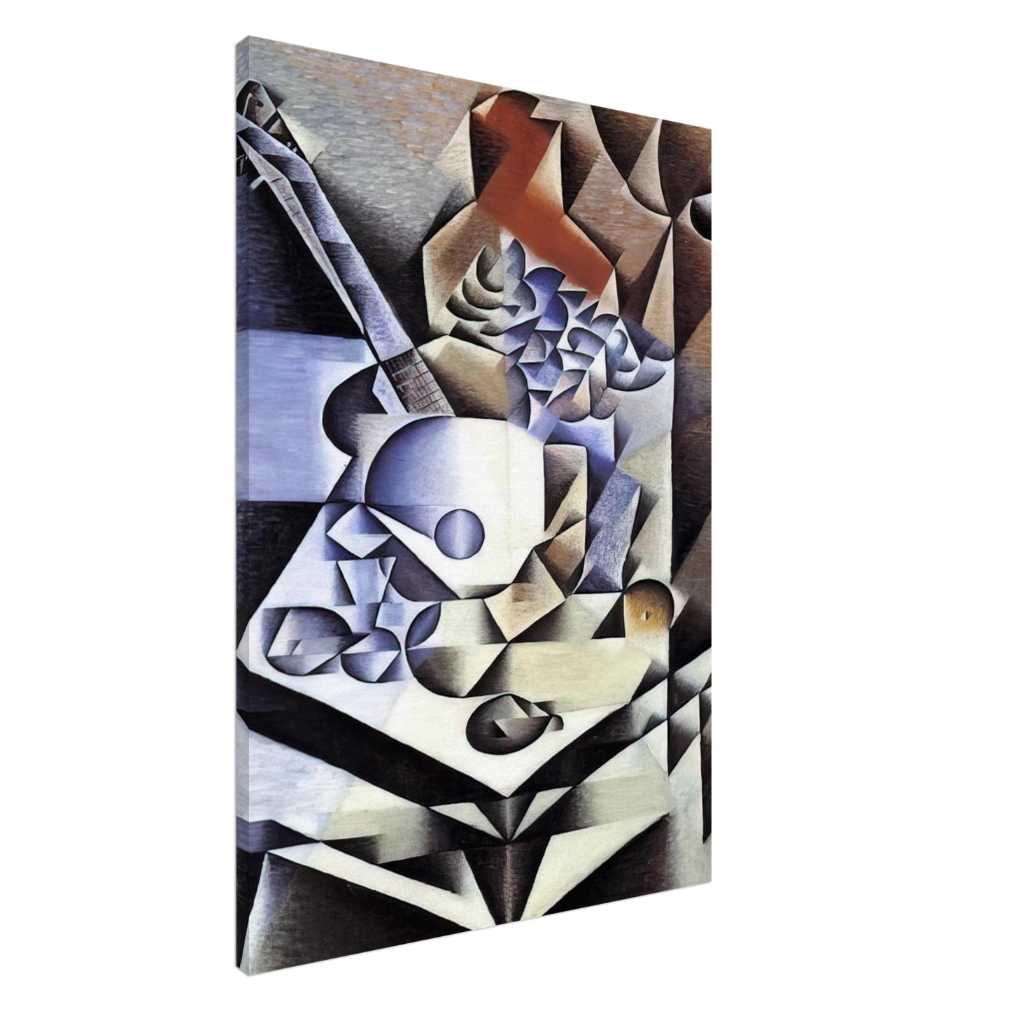 Juan Gris - STILL LIFE WITH FLOWERS 1912 Canvas - 20x30 cm / 8x12 inches-canvas