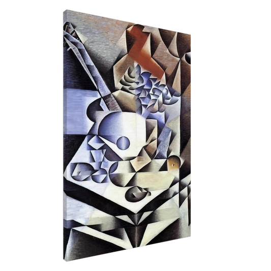 Juan Gris - STILL LIFE WITH FLOWERS 1912 Canvas - 20x30 cm / 8x12 inches-canvas
