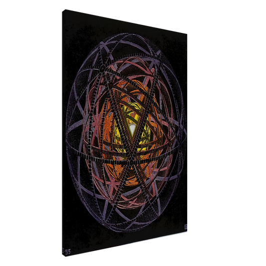 MC Escher - CONCENTRIC RINDS COLOUR Canvas - 20x30 cm / 8x12 inches-canvas