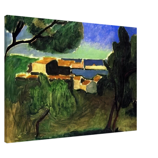 Henri Matisse - LANDSCAPE AT COLLIOURE III 1907 Canvas - 20x30 cm / 8x12 inches-canvas