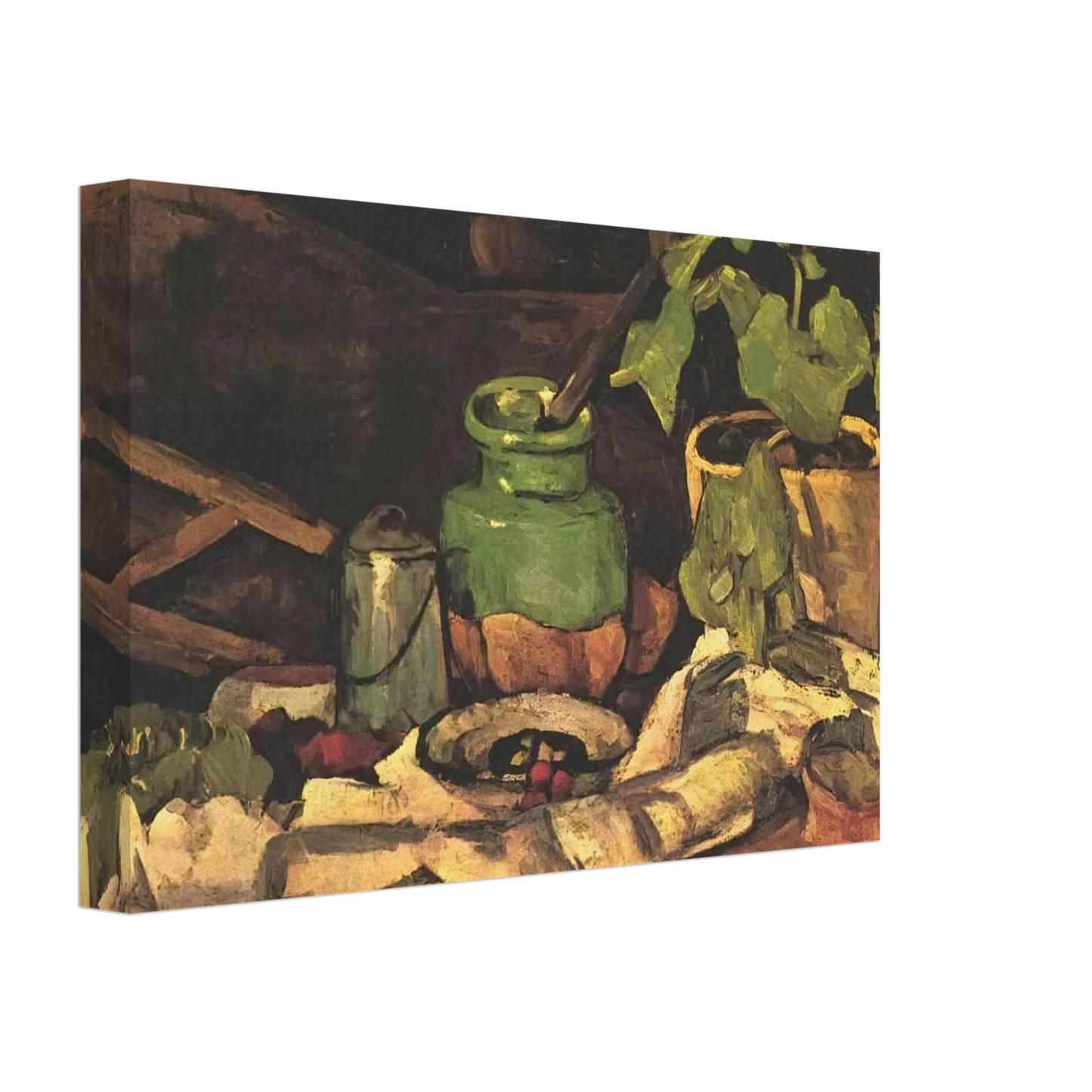 Paul Cezanne - Flower pot at a table Canvas - 70x100 cm / 28x40 inches-canvas
