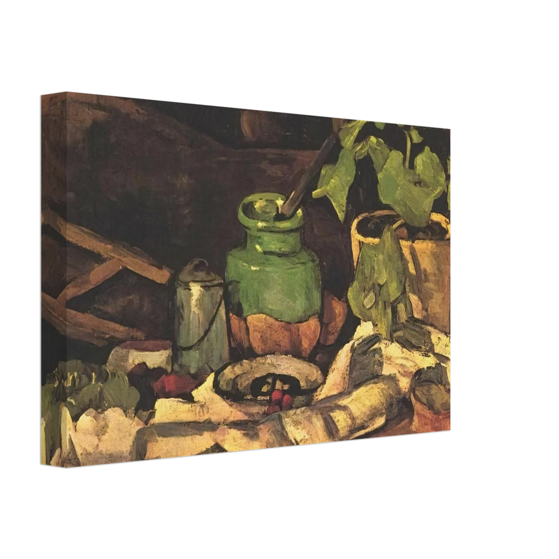 Paul Cezanne - Flower pot at a table Canvas - 70x100 cm / 28x40 inches-canvas