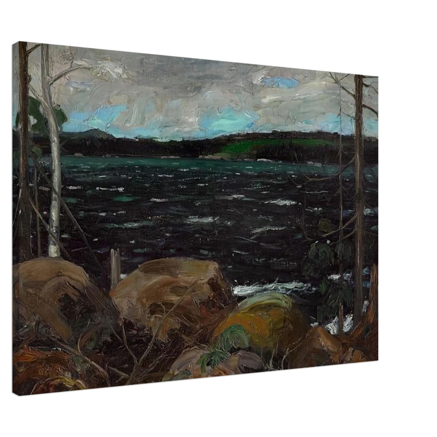 Tom Thomson - NORTHERN LAKE 1913 Canvas - 20x30 cm / 8x12 inches-canvas