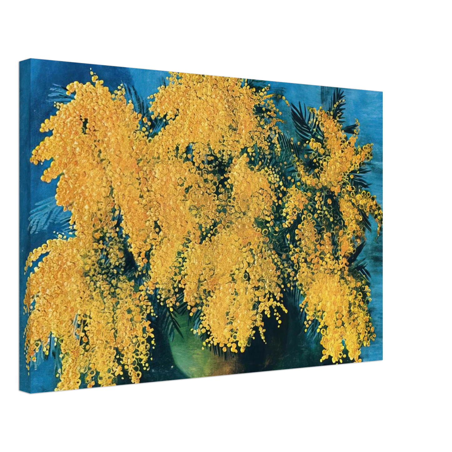 Moise Kisling - VASE OF MIMOSA 1952 Canvas - 70x100 cm / 28x40 inches-canvas