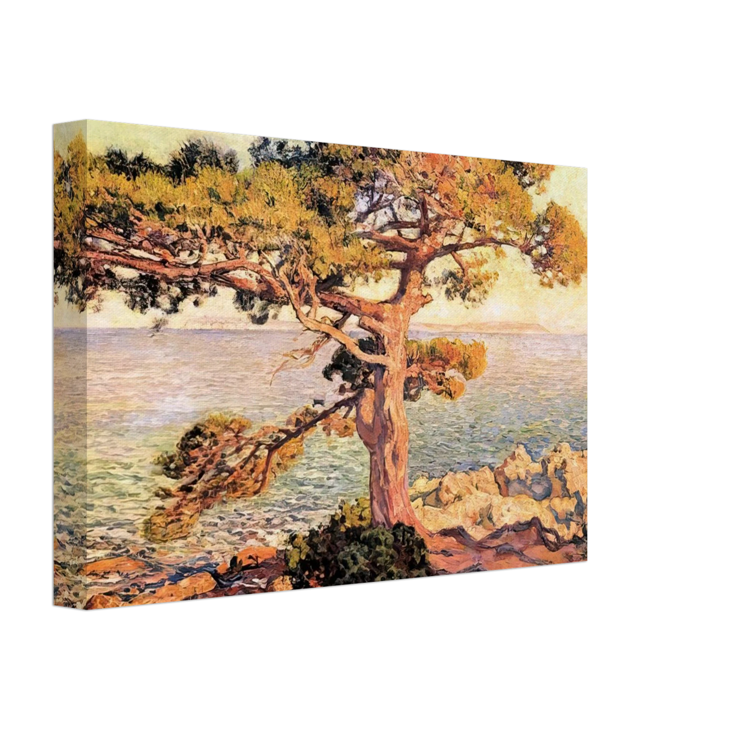 Theo van Rysselberghe - PINE BY THE MEDITERRANEAN SEA 1916 Canvas - 40x60 cm / 16x24 inches-canvas