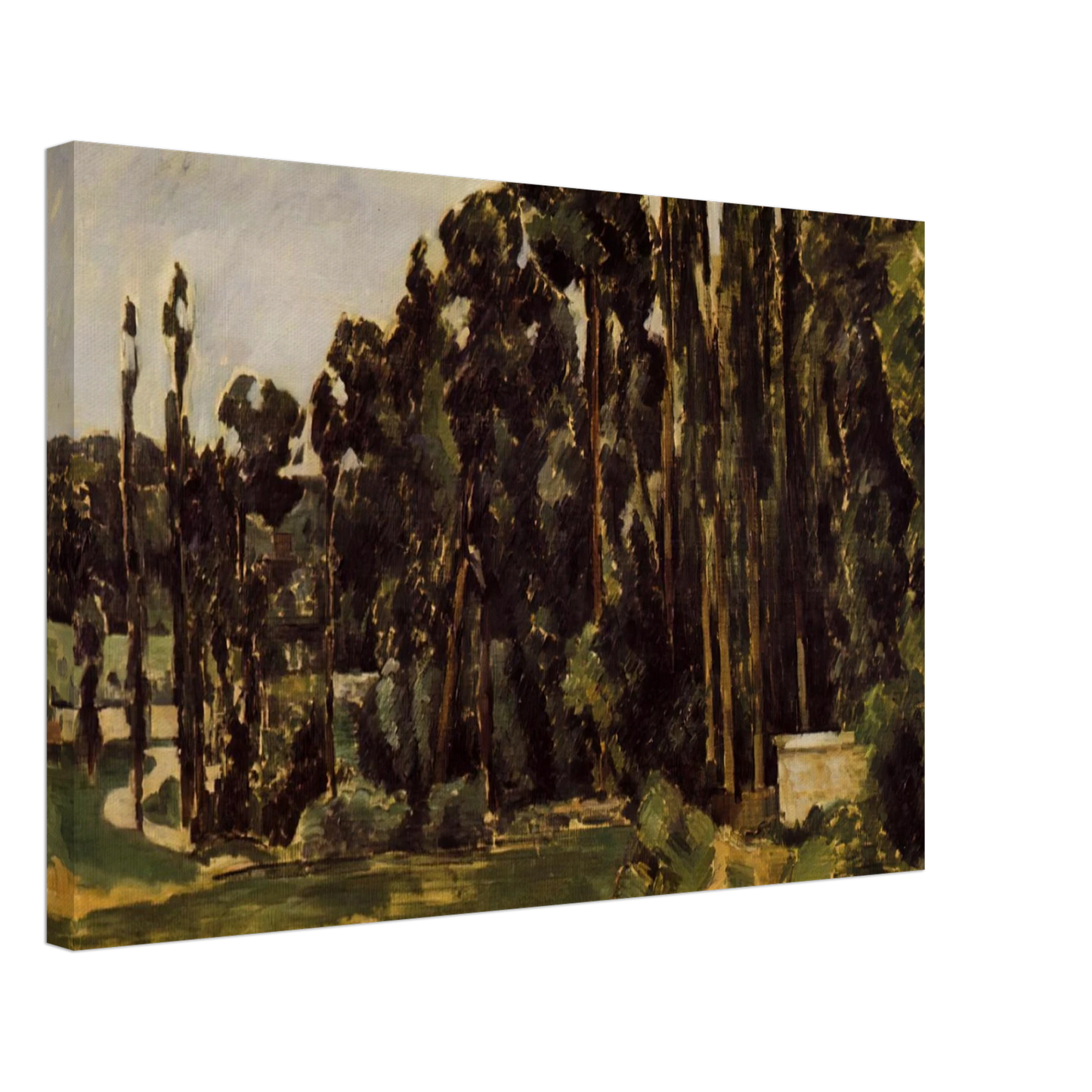 Paul Cezanne - Poplars Canvas - 70x100 cm / 28x40 inches-canvas