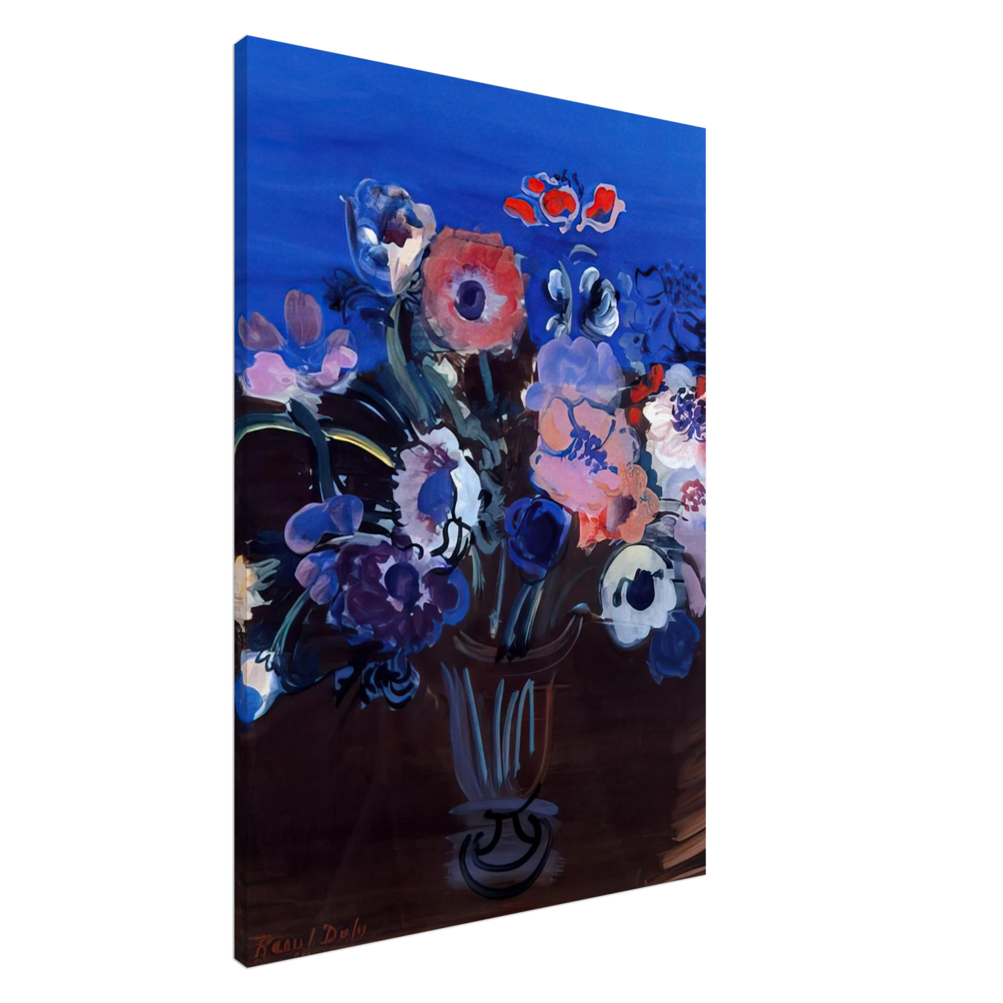 Raoul Dufy - ANEMONES Canvas - 20x30 cm / 8x12 inches-canvas