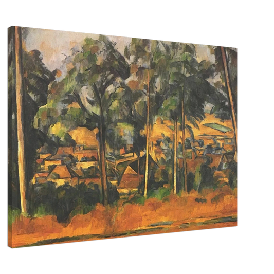 Paul Cezanne - Village in the Provence Canvas - 20x30 cm / 8x12 inches-canvas