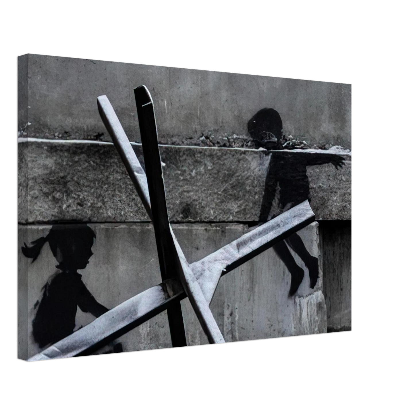 Banksy - KYIV KHRESHCHYATYK 9 2022 Canvas - 40x60 cm / 16x24 inches-canvas