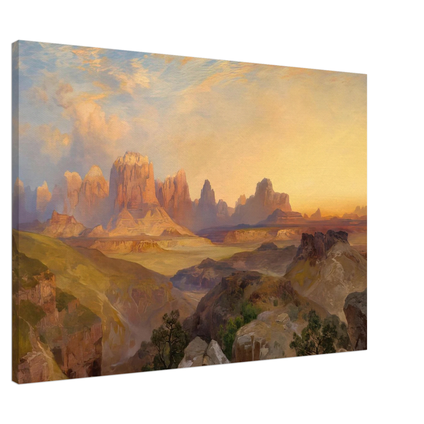 Thomas Moran - Virgin River Utah Canvas - 20x30 cm / 8x12 inches-canvas