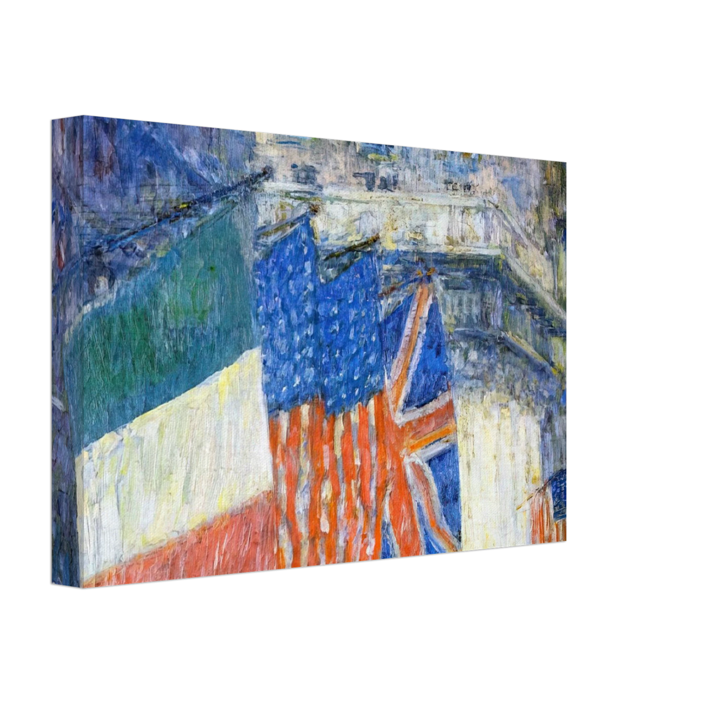 Childe Hassam - Avenue of the Allies aka Flags on the Waldorf Canvas - 70x100 cm / 28x40 inches-canvas