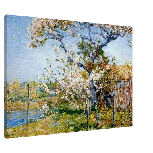 Childe Hassam - Apple Trees in Bloom, Old Lyme Canvas - Default Title-canvas