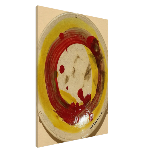 Jiro Yoshihara - Circle - 1963 Canvas - 20x30 cm / 8x12 inches-canvas