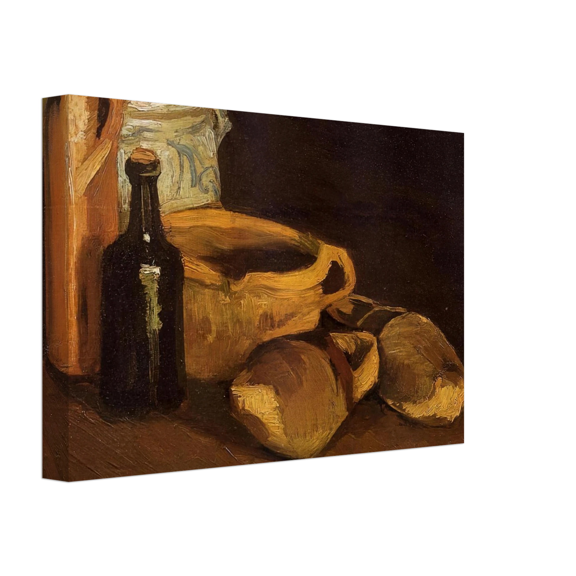 Vincent van Gogh - Still Life with Clogs and Pots Canvas - 40x60 cm / 16x24 inches-canvas