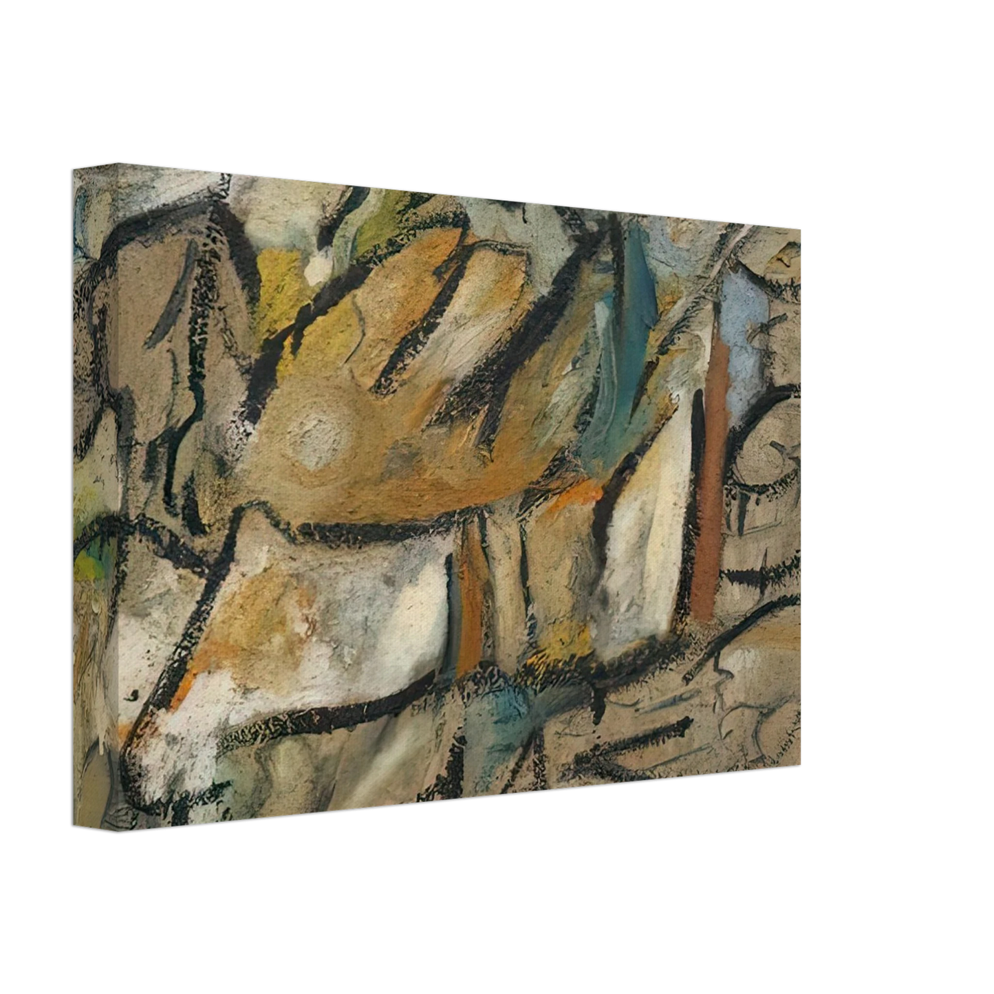 Helen Frankenthaler - August Weather, 1951- Canvas - 70x100 cm / 28x40 inches-canvas