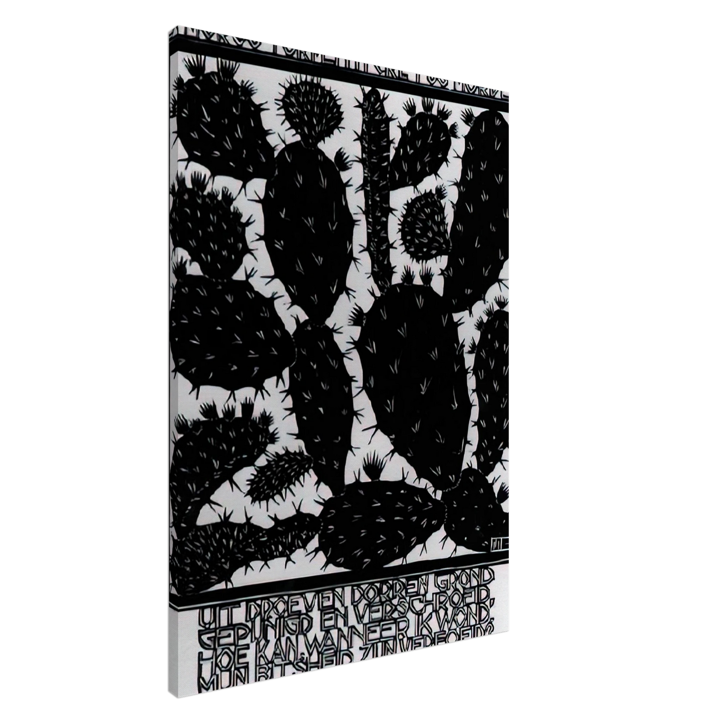MC Escher - EMBLEMATA CACTUS Canvas - 20x30 cm / 8x12 inches-canvas