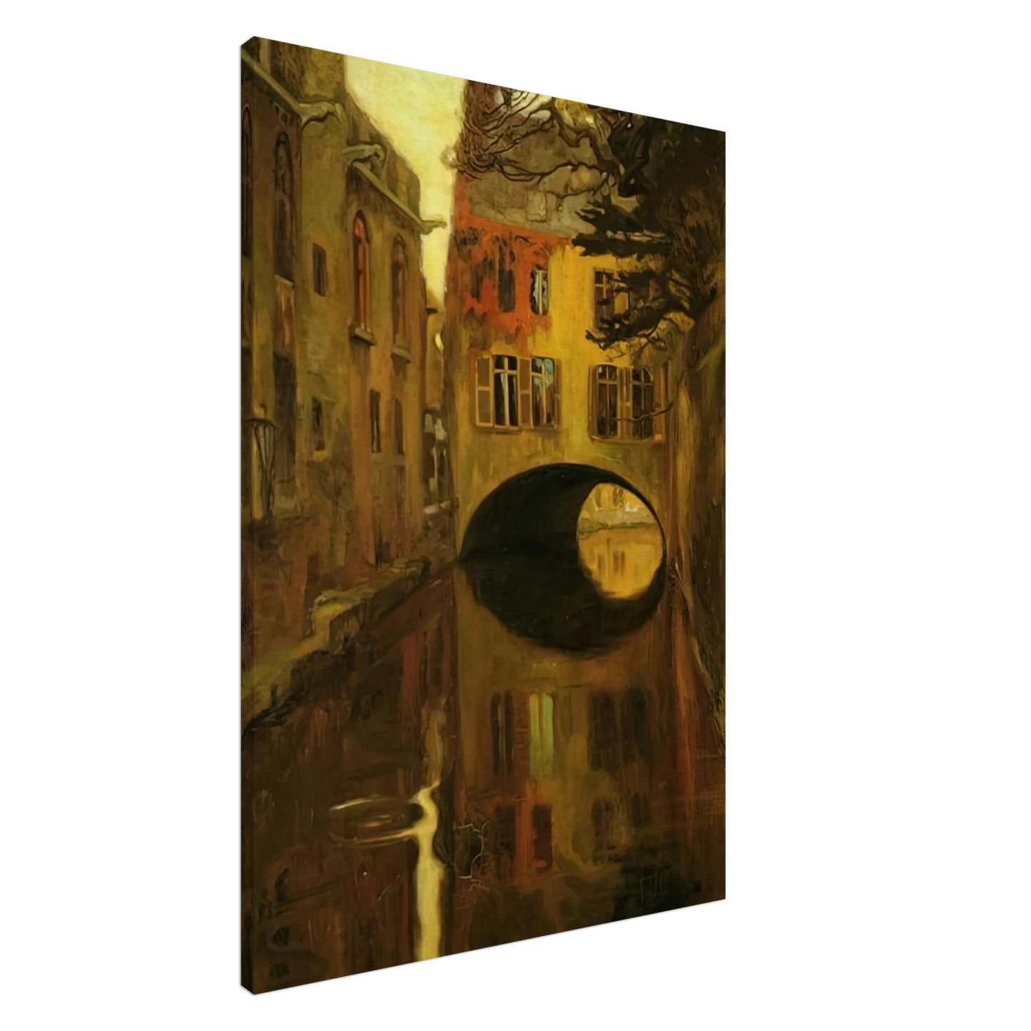 Diego Rivera - HOUSE OVER THE BRIDGE Canvas - 20x30 cm / 8x12 inches-canvas