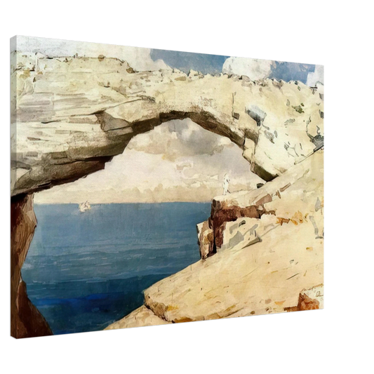 Winslow Homer - GLASS WINDOWS BAHAMAS 1885 Canvas - 20x30 cm / 8x12 inches-canvas