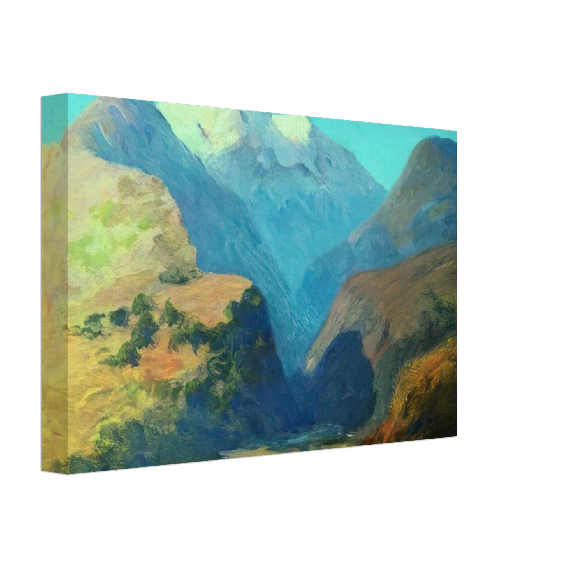 Arkhyp Kuindzhi - Snowy mountain peaks. Caucasus. Canvas - 70x100 cm / 28x40 inches-canvas