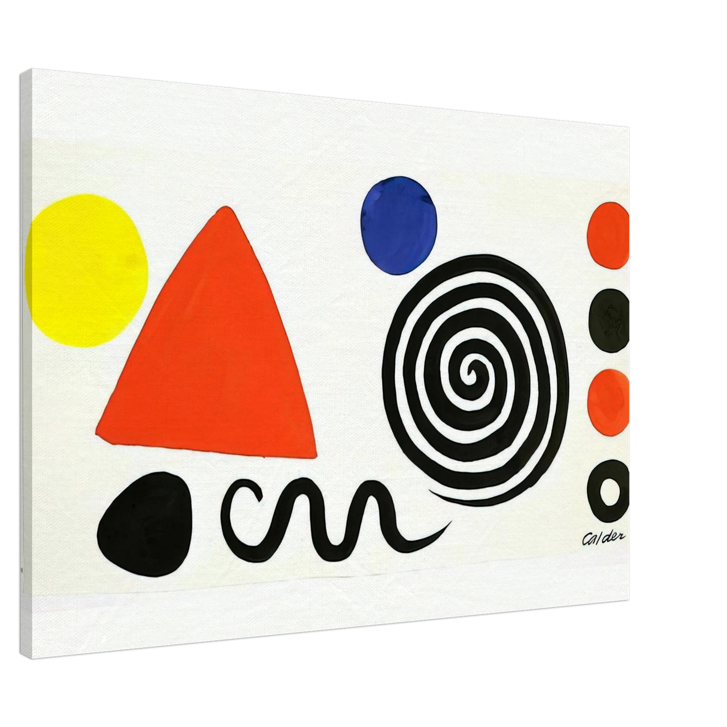 Alexander Calder - ABSTRACTION 1966 Canvas - 20x30 cm / 8x12 inches-canvas