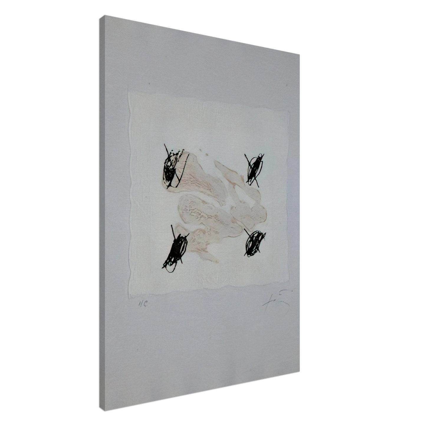 Antoni Tapies - PETRIFICADA PETRIFICANTE II 1978 Canvas - 20x30 cm / 8x12 inches-canvas