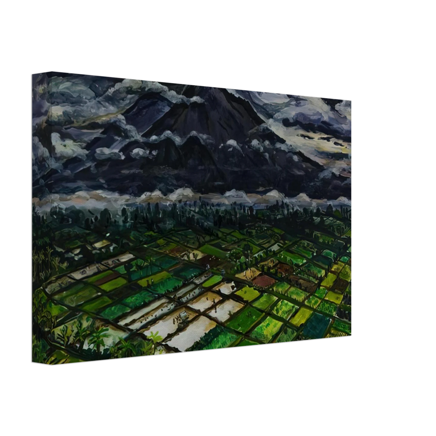 Ivan Albright - MT SEMERU JADKA KURA JAVA 1969 Canvas - 70x100 cm / 28x40 inches-canvas