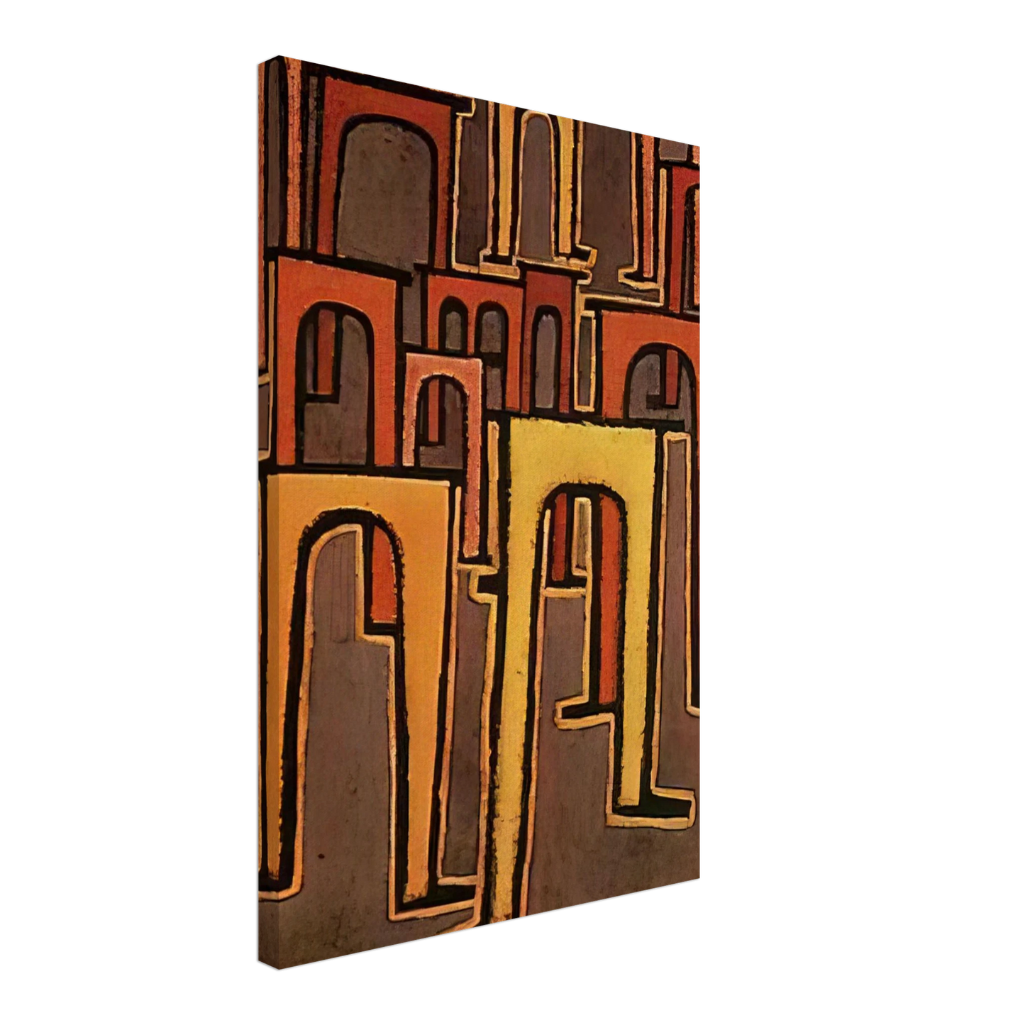 Paul Klee - REVOLUTION OF THE VIADUCT 1937 Canvas - 70x100 cm / 28x40 inches-canvas