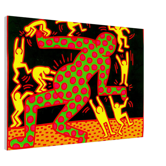 Keith Haring - UNTITLED 1983 2 Canvas - 20x30 cm / 8x12 inches-canvas