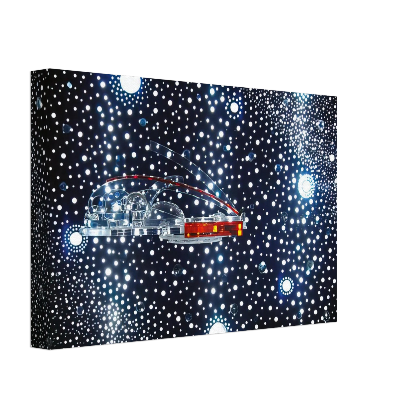 Gyula Kosice - Constellation and Habitat of the Hydrospatial City, - 1973 Canvas - 40x60 cm / 16x24 inches-canvas