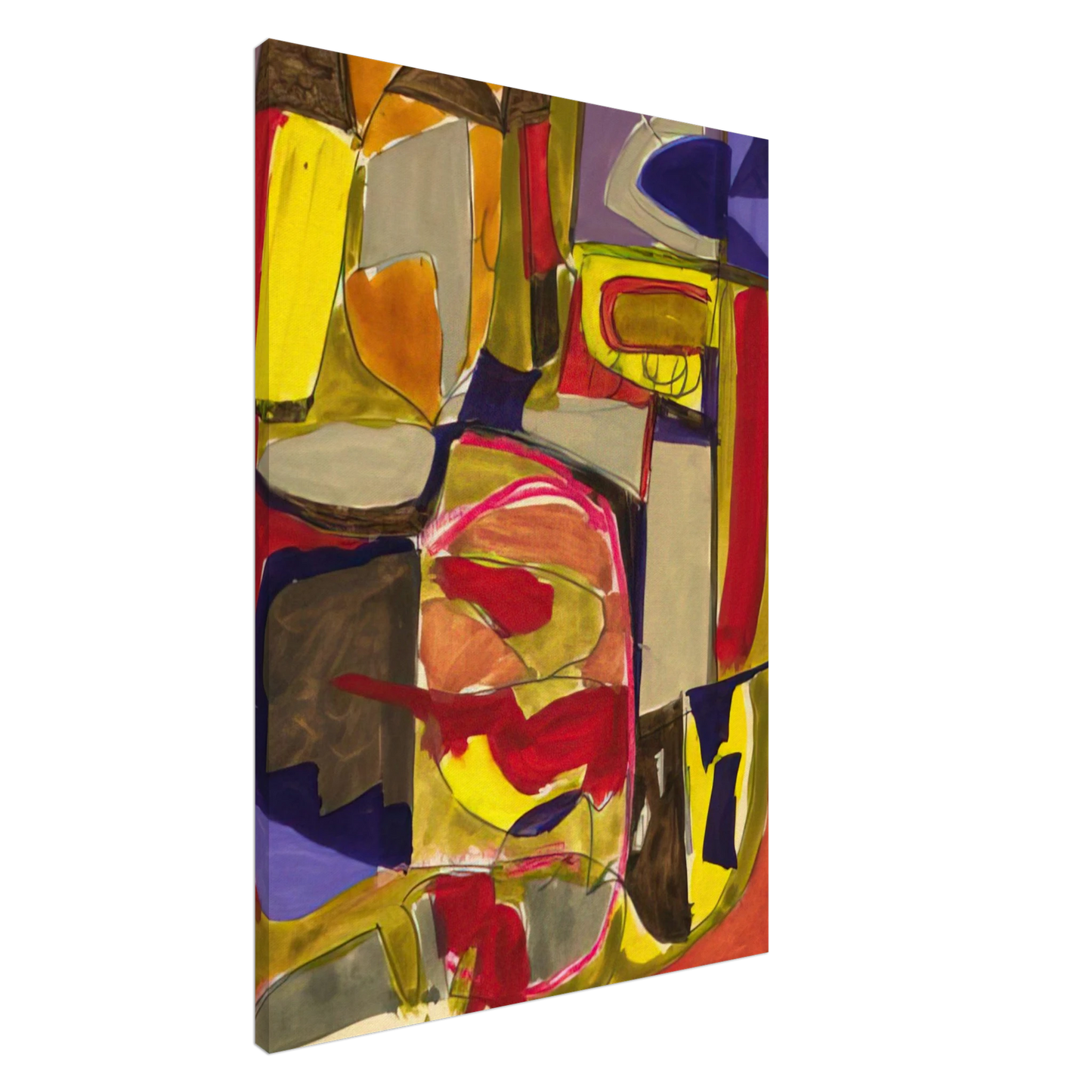 Will Barnet - Untitled - 1957 Canvas - 20x30 cm / 8x12 inches-canvas