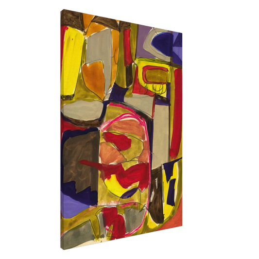 Will Barnet - Untitled - 1957 Canvas - 20x30 cm / 8x12 inches-canvas