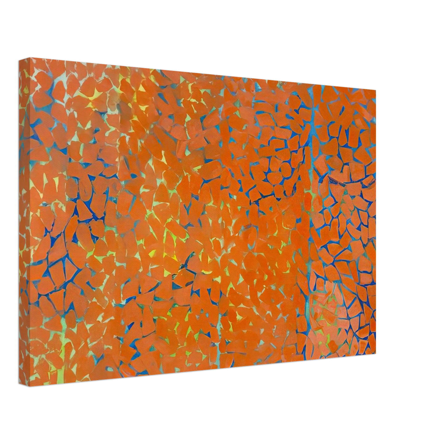 Alma Woodsey Thomas - AUTUMN LEAVES FLUTTERING IN THE BREEZE 1973 Canvas - 40x60 cm / 16x24 inches-canvas