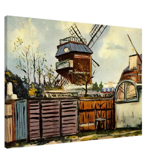 Maurice Utrillo - MOULIN DE LA GALETTE 6 Canvas - 20x30 cm / 8x12 inches-canvas